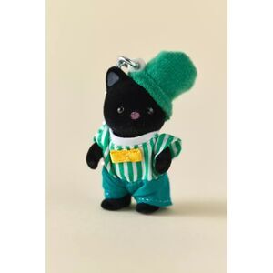 Calico Critters Sylvanian Families Emerald Tuxedo Cat Keychain